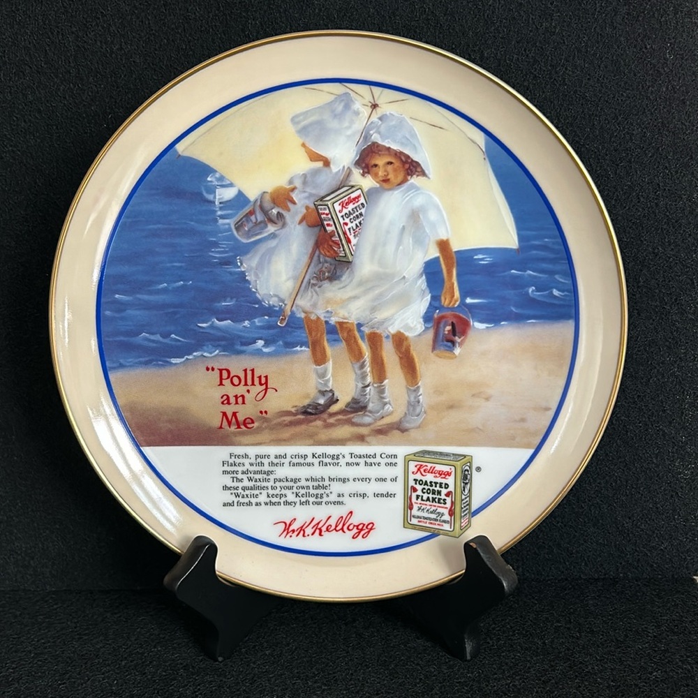 Vintage Kellogg's Nostalgia Collection plate "Polly and Me” 1995